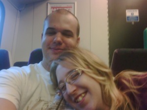 Us on the train